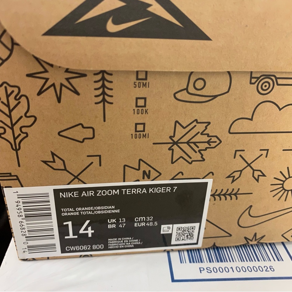 Nike Air Zoom Terra Kiger 7 Athletic Orange Trail Running Shoes Men Sz - Picture 10 of 10